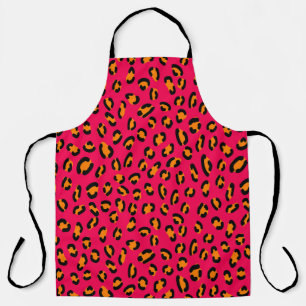 Colourful jaguar skin seamless pattern, animal art apron