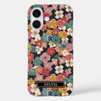 Colourful Japanese Floral Print Monogrammed