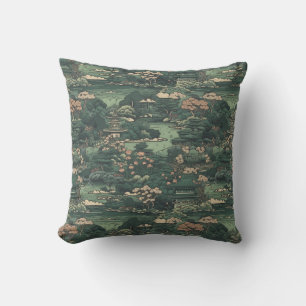 Colourful Japanese Garden Cushion