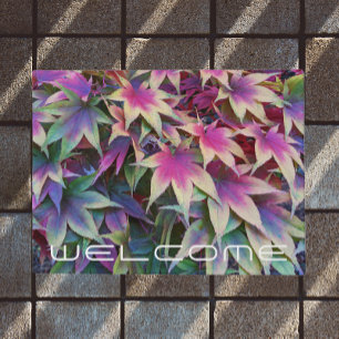 Colourful Japanese Maple Leaves Welcome Doormat
