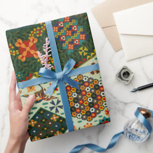 Colourful Japanese pattern Wrapping Paper
