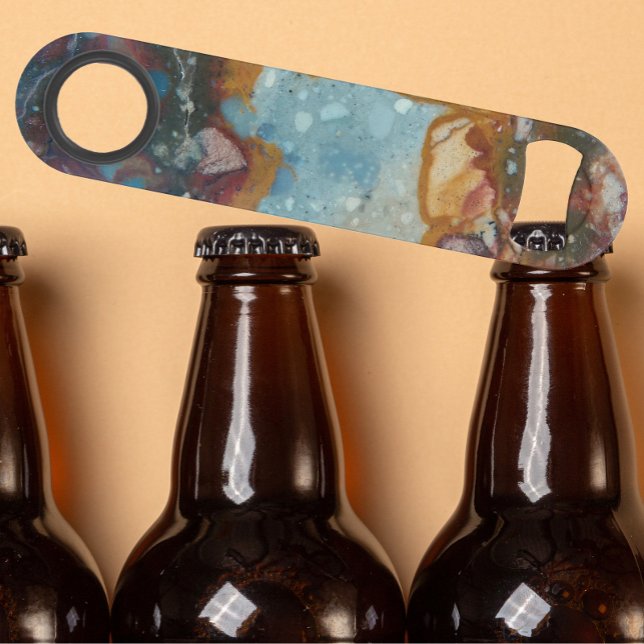 Colourful Jasper Stone Pattern (In Situ Beer Bottles)