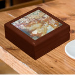 Colourful Jasper Stone Pattern Gift Box<br><div class="desc">Store trinkets,  jewellery and other small keepsakes in this wooden gift box with ceramic tile that features an image of the colourful patterns of Picture Agate,  a type of Jasper stone. Select your gift box size and colour.</div>