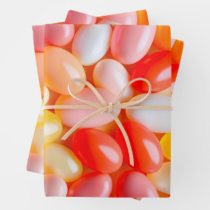 Colourful Jelly Bean Art Wrapping Paper Sheets