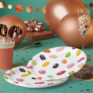 Colourful Jelly Bean Candy Pattern Paper Plate