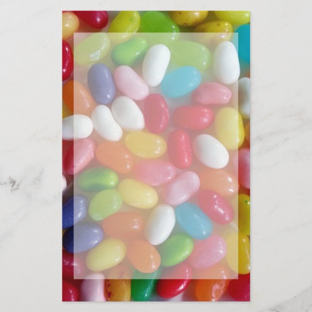 Colourful jelly beans candy stationery (Front)