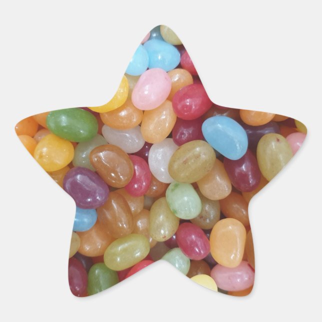 Colourful Jelly Beans Star Sticker (Front)