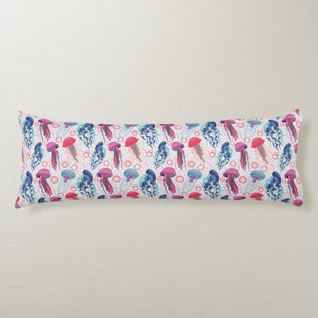 Colourful Jelly fishes Body Cushion (Front)