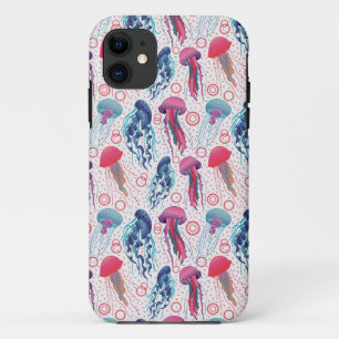 Colourful Jelly fishes iPhone 11 Case