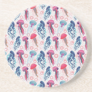 Colourful Jelly fishes Coaster