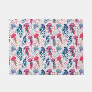 Colourful Jelly fishes Doormat