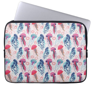 Colourful Jelly fishes Laptop Sleeve