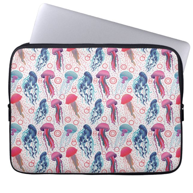 Colourful Jelly fishes Laptop Sleeve (Front)