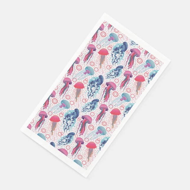 Colourful Jelly fishes Napkin (Corner)