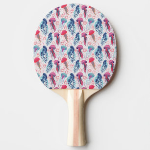 Colourful Jelly fishes Ping Pong Paddle