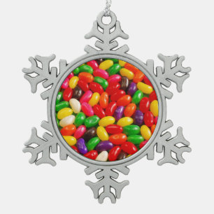 Colourful jellybean candy christmas ornament