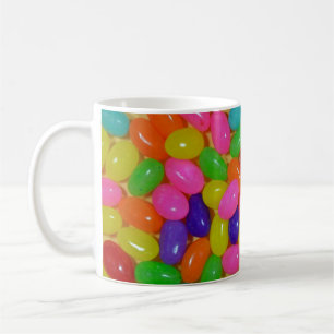 Colourful jellybean candy coffee mug