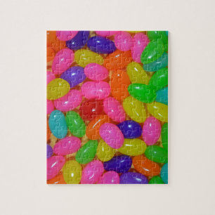 Colourful jellybean candy jigsaw puzzle