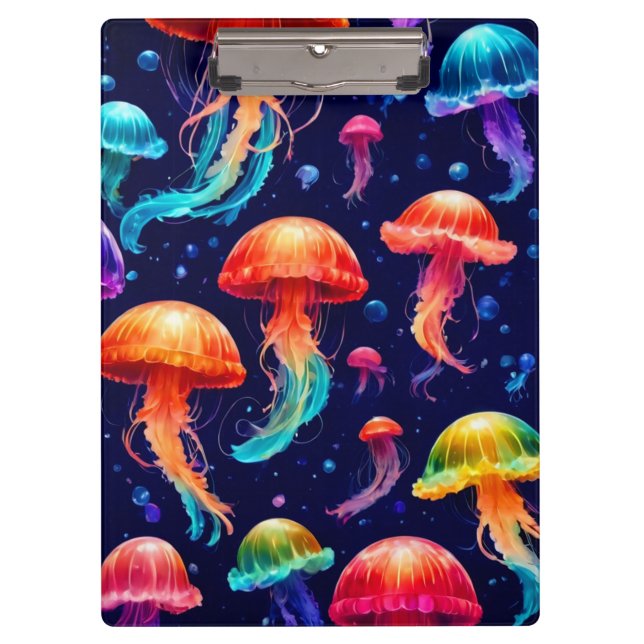 Colourful Jellyfish  Clipboard (Front)