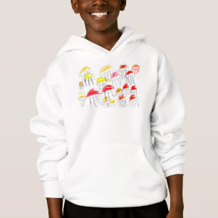 Colourful jellyfish drawn by a 5 year old girl