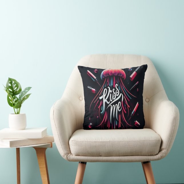 Colourful Jellyfish Illustration With Vibrant Typo Cushion (Chair)