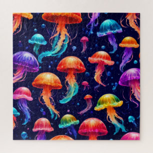 Colourful Jellyfish  Jigsaw Puzzle