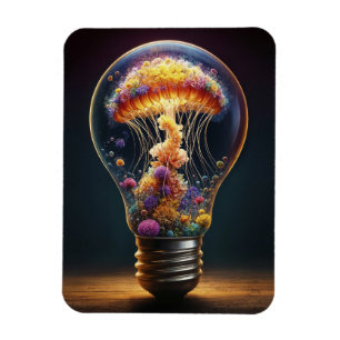 Colourful jellyfish lamp dreamlike ocean magic magnet