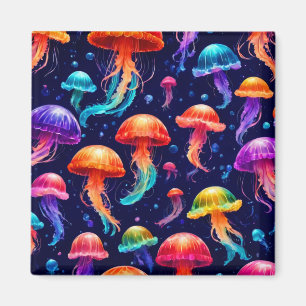 Colourful Jellyfish  Magnet