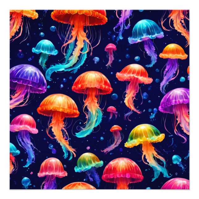 Colourful Jellyfish  Photo Print (Front)