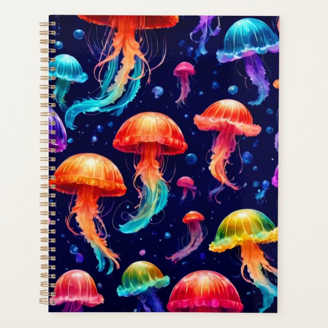 Colourful Jellyfish  Planner (Front)