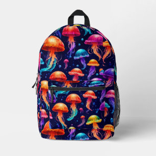 Colourful Jellyfish Printed Backpack