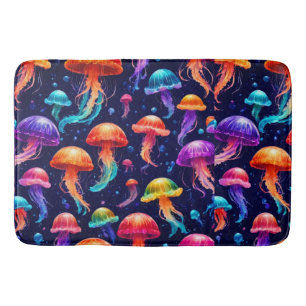 Colourful Jellyfish Table Bath Mat