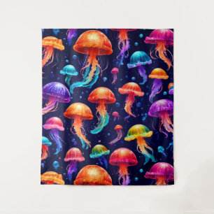 Colourful Jellyfish Tapestry