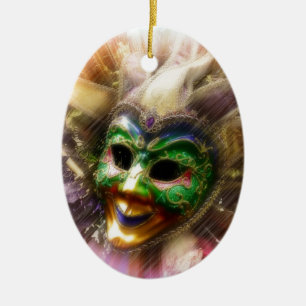 Colourful Jester Ceramic Tree Decoration