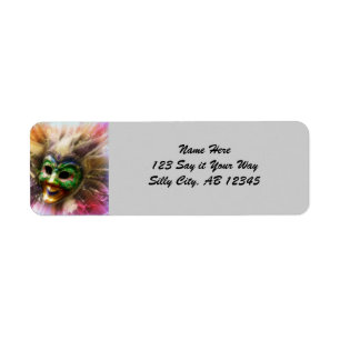 Colourful Jester Return Address Label