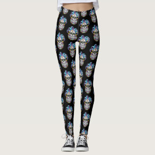 Colourful Jester Skull Leggings
