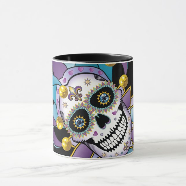 Colourful Jester Skull Mug (Center)