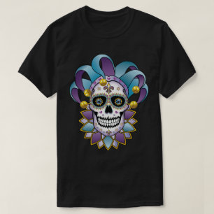 Colourful Jester Skull T-Shirt