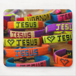 Colourful Jesus Wristbands Mousepad