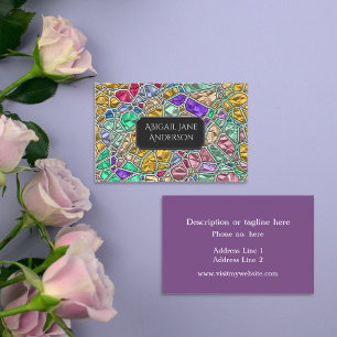 Colourful Jewel Glass - Customise & Choose Colour  Business Card