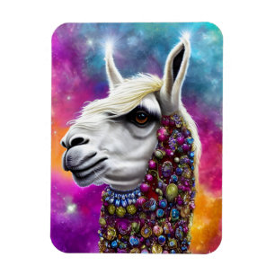 Colourful Jewelled Llama Magnet