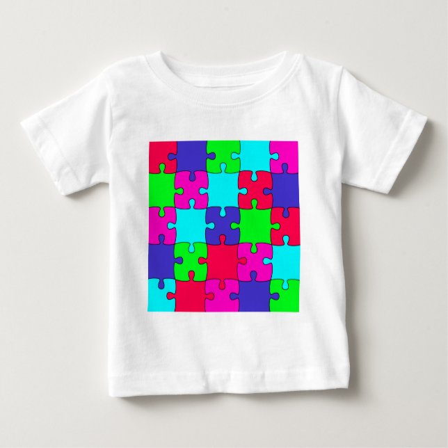 Colourful Jigsaw Puzzle Baby T-Shirt (Front)