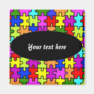 'Colourful jigsaw puzzle' magnet