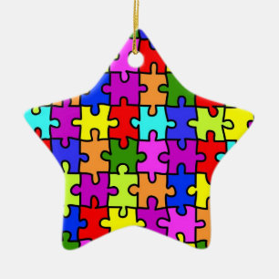 'Colourful jigsaw puzzle' ornament