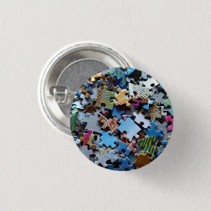 Colourful Jigsaw Puzzle Pieces 2 3 Cm Round Badge