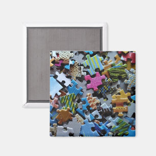 Colourful Jigsaw Puzzle Pieces 2 Magnet