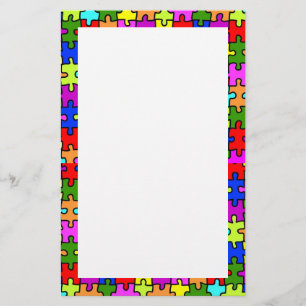 'Colourful jigsaw puzzle' stationery