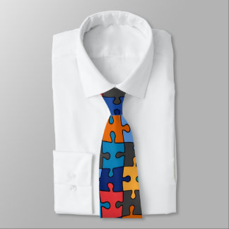 Colourful Jigsaw Puzzle Tie