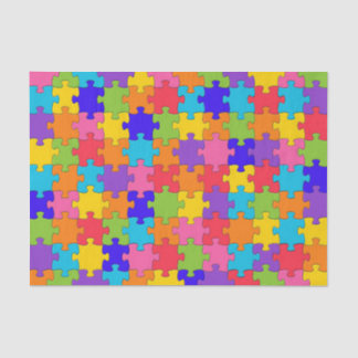 Colourful Jigsaw Puzzle Tissue Paper