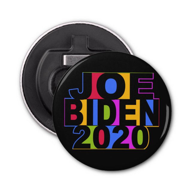 Colourful JOE BIDEN 2020 bottle opener magnet (Front)